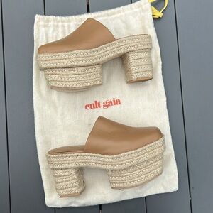 Cult Gaia Leah Espadrille Platform Clogs